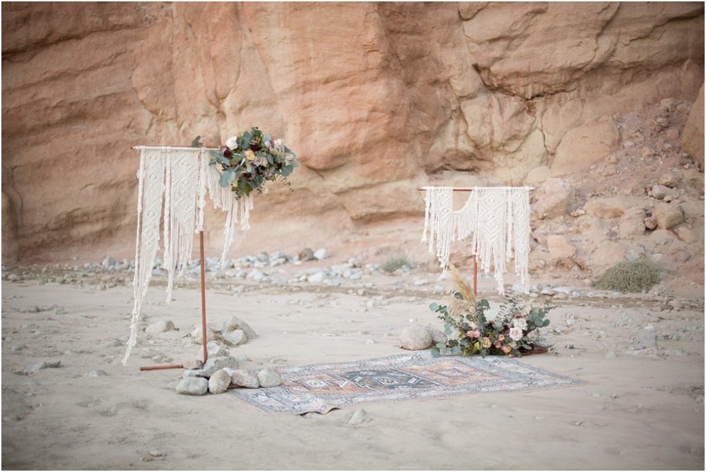 Ceremony set-up Anza Borrego Ca