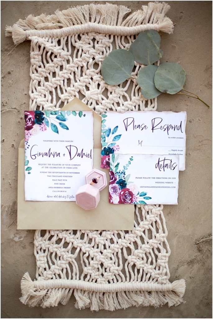 Wedding invitations Anza Borrego Ca