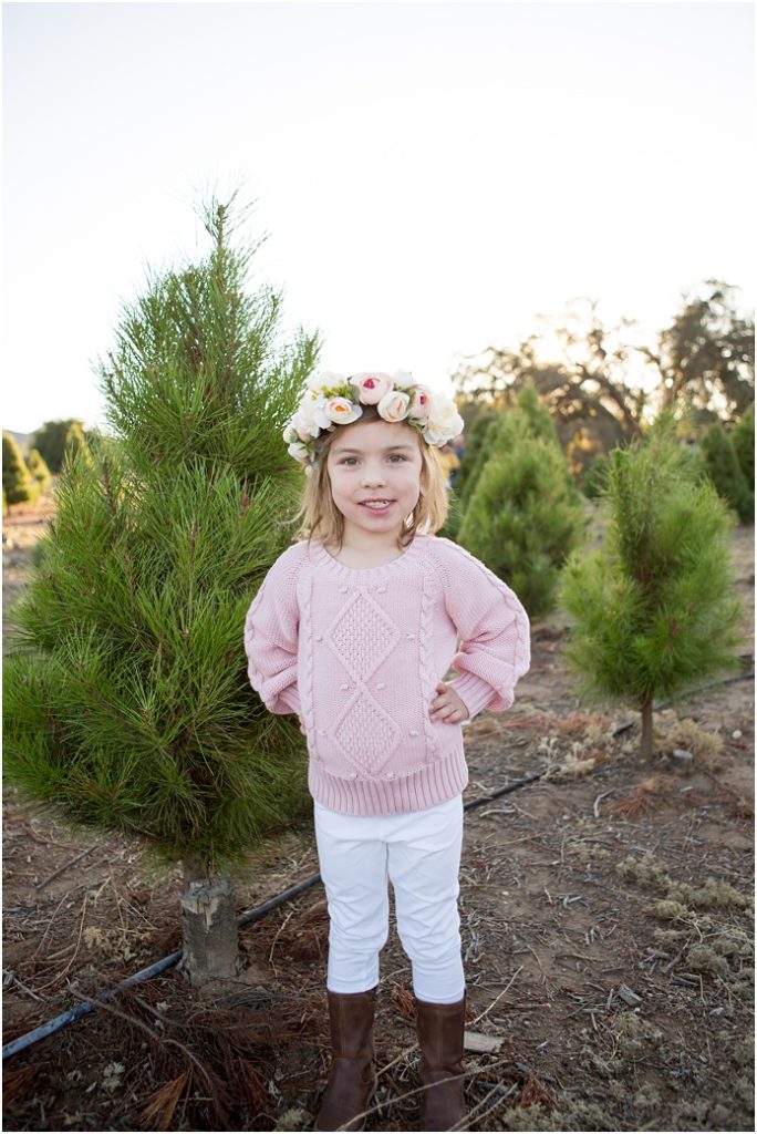 girl at tree farm