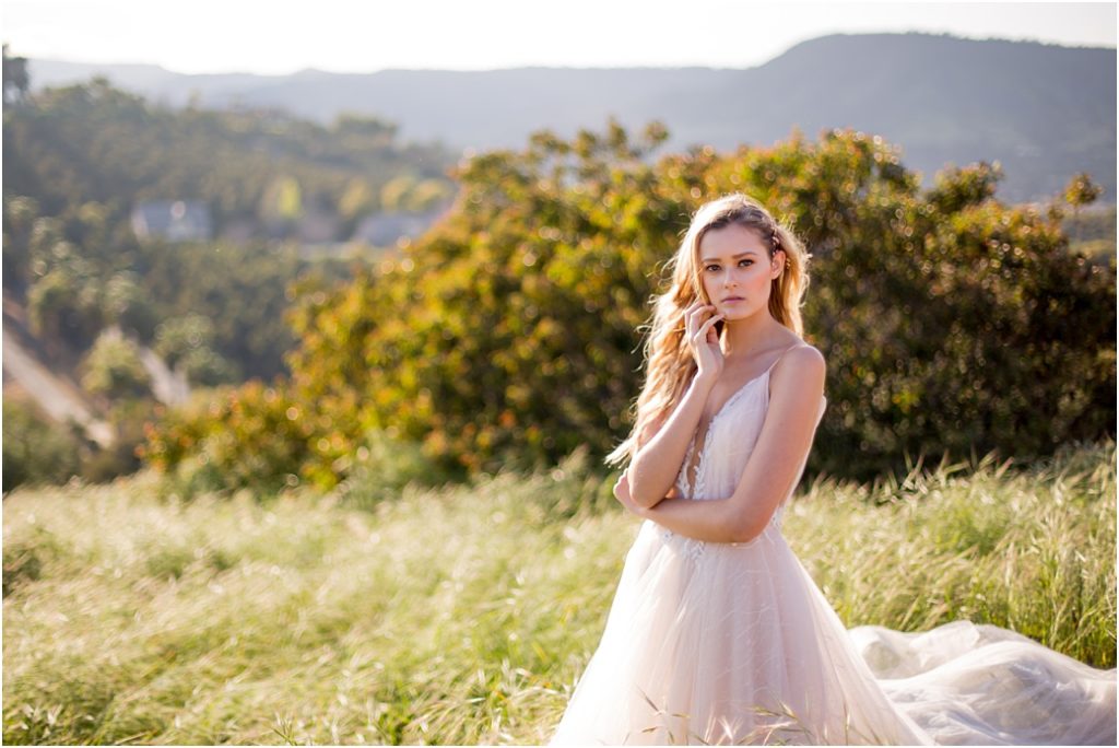 Emerald Peak hill top bride in field