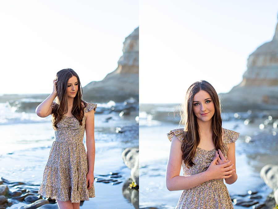 Torrey Pines State Beach | Aubrey Rae | senior girl sunset photos by cliff