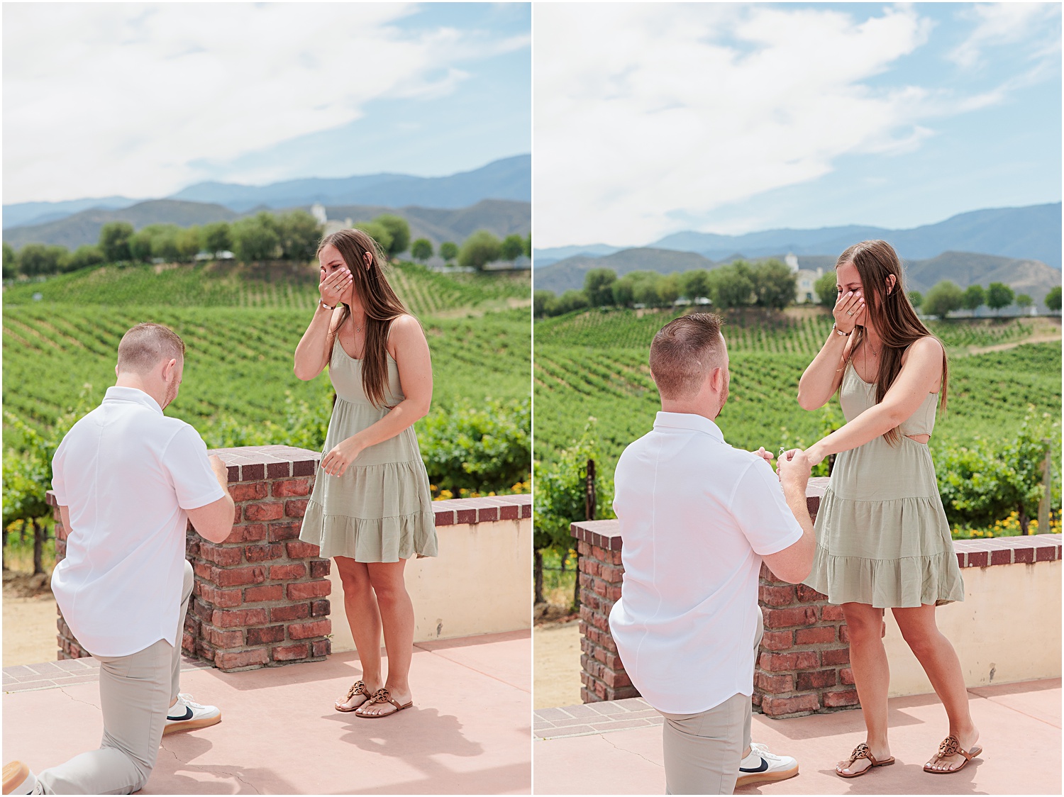 surprise proposal, guy on one knee