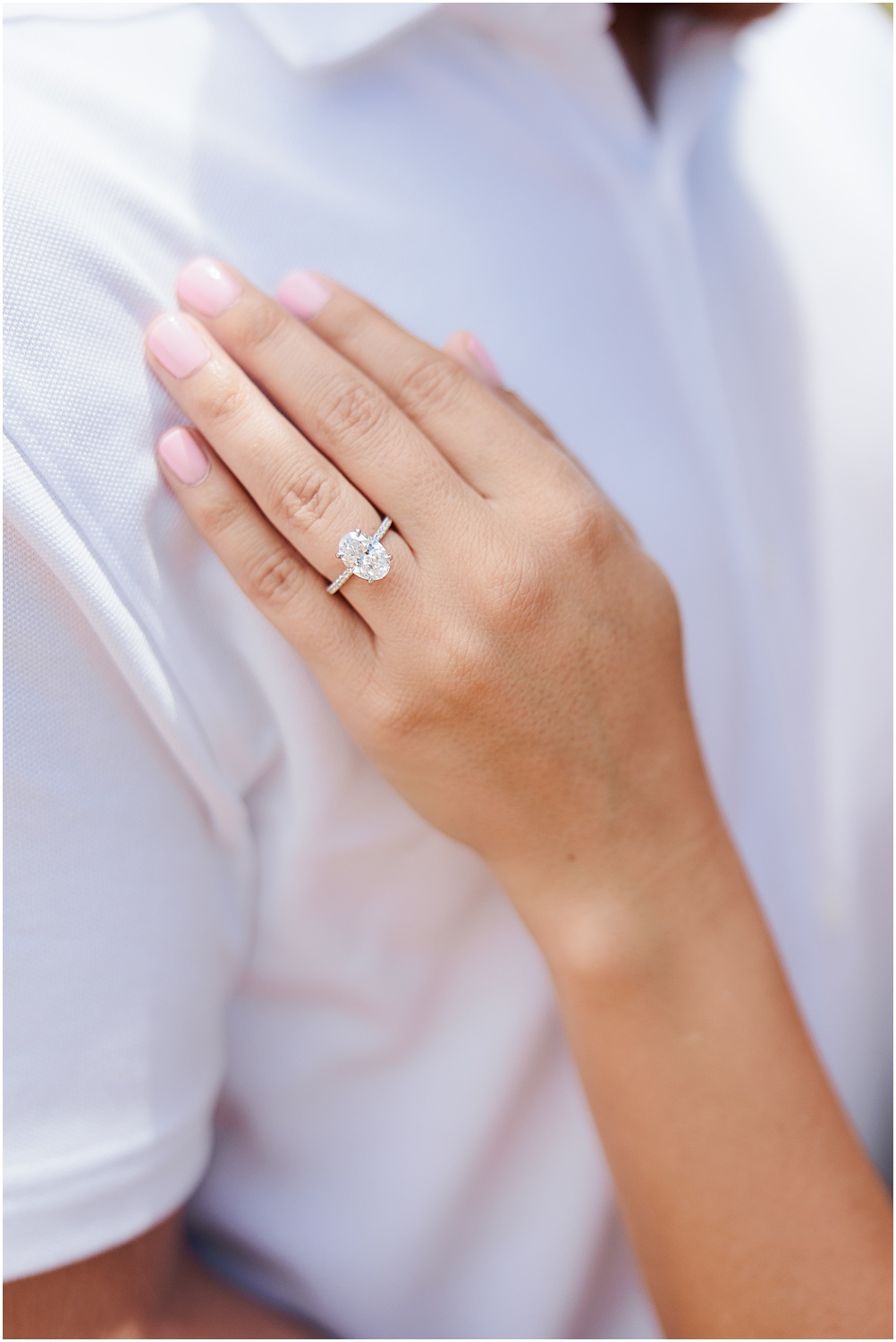 surprise proposal, engagement ring on girls finger