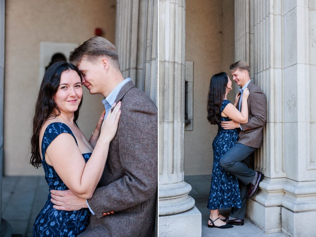 Engagement photos at Pomona College