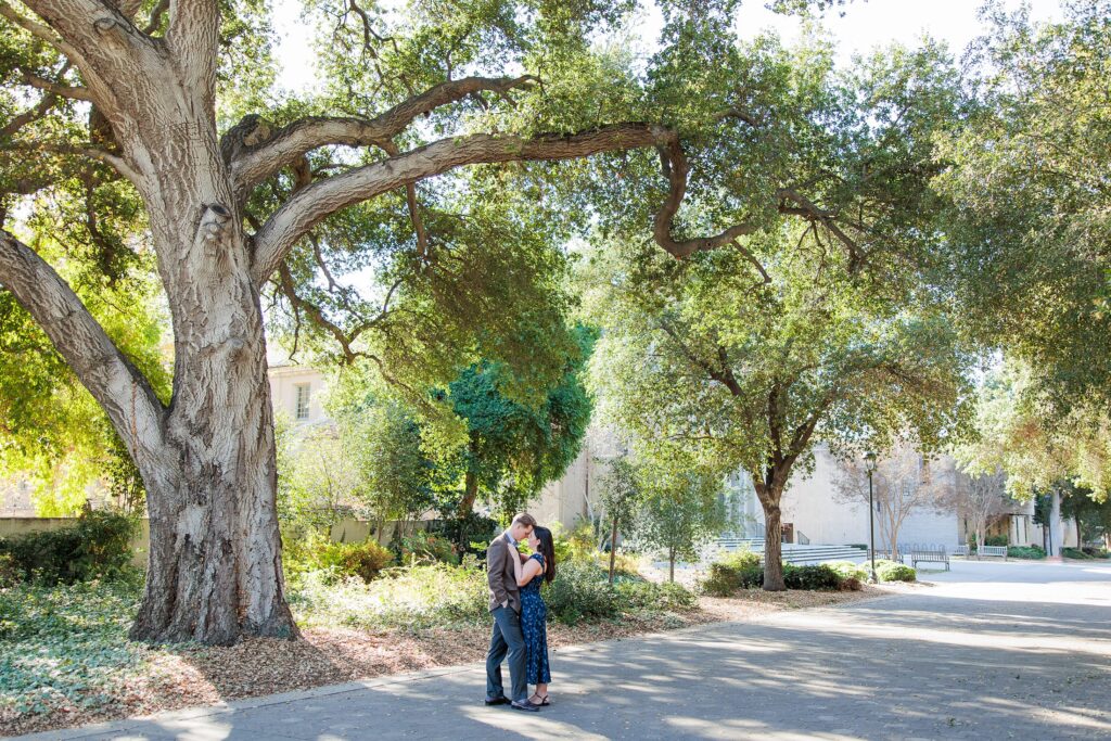 Engagement photos at Pomona College