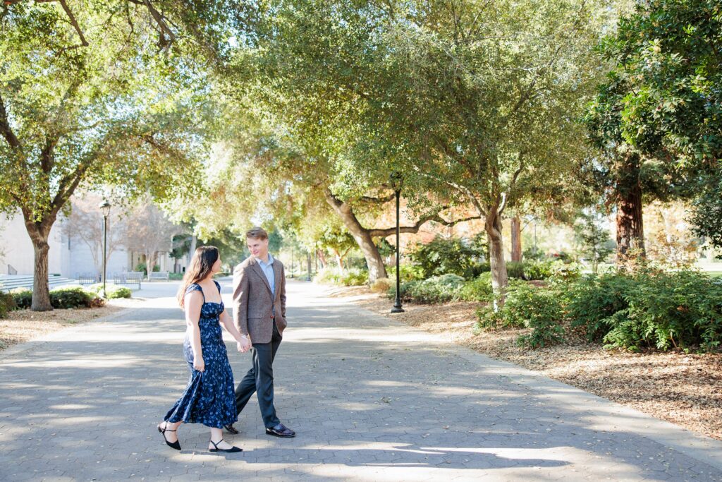 Engagement photos at Pomona College