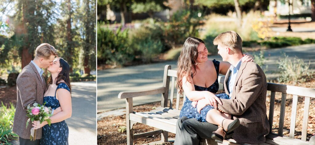 Engagement photos at Pomona College