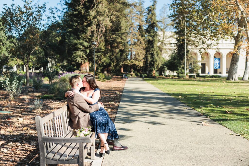 Engagement photos at Pomona College