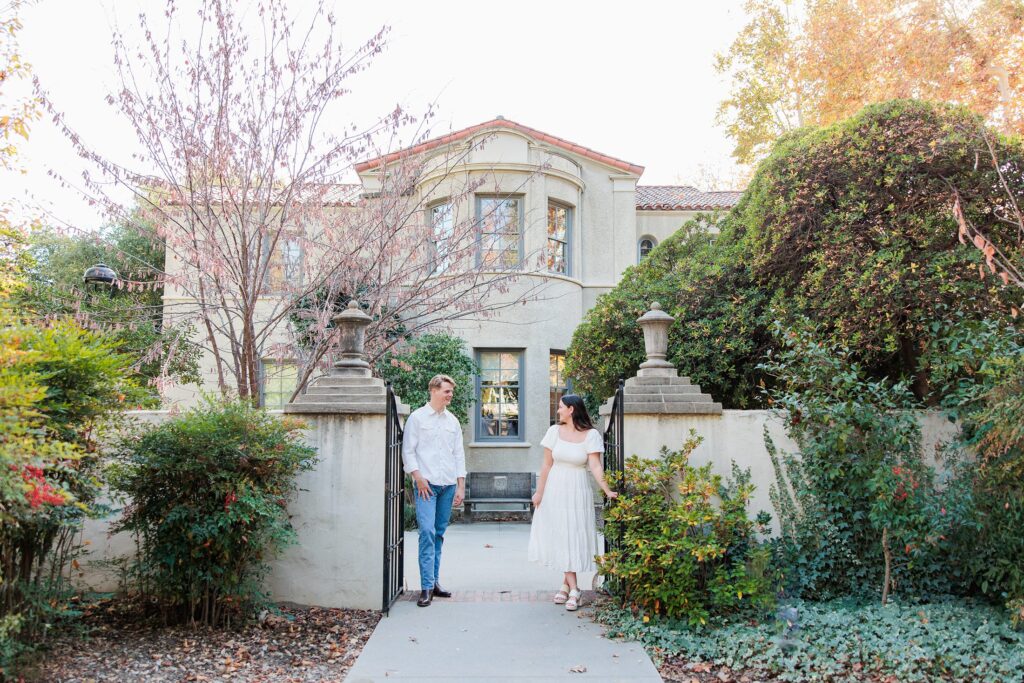 Engagement photos at Pomona College