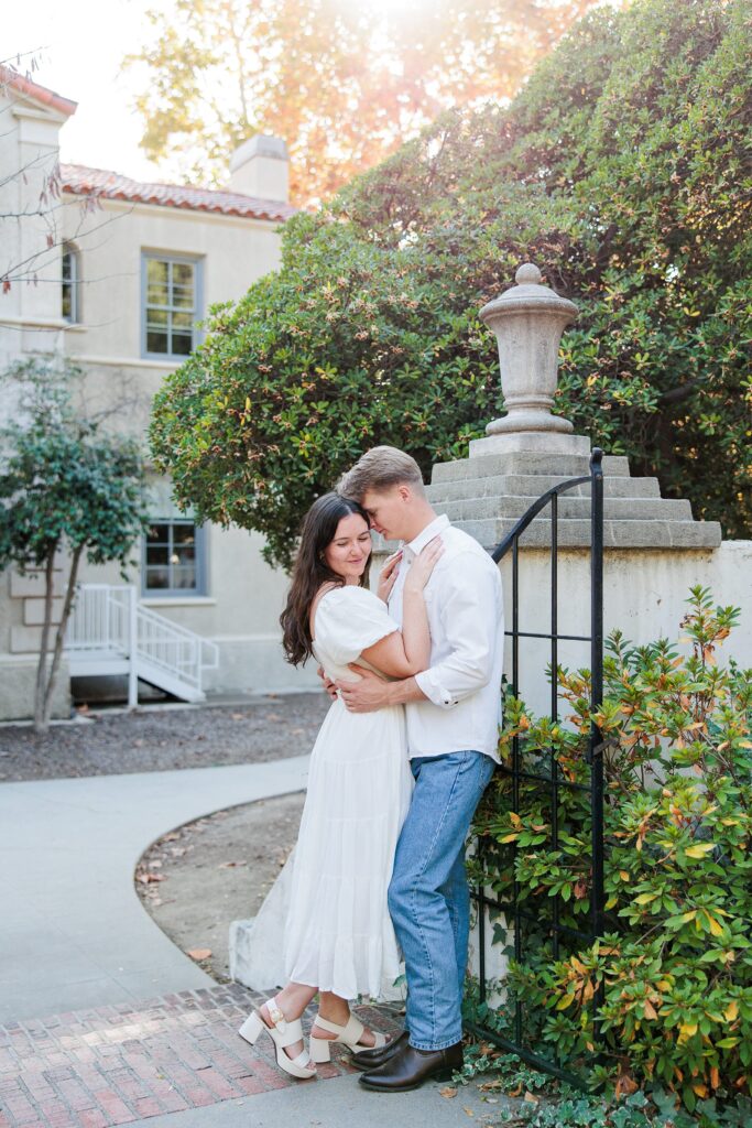 Engagement photos at Pomona College