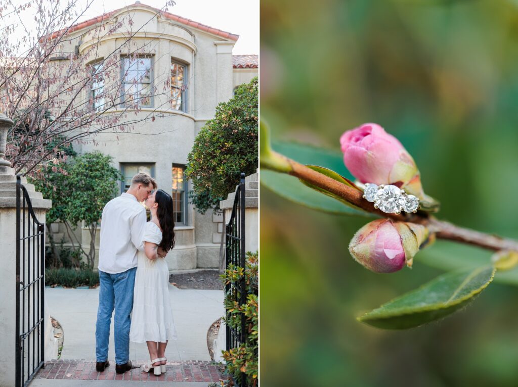 Engagement photos at Pomona College