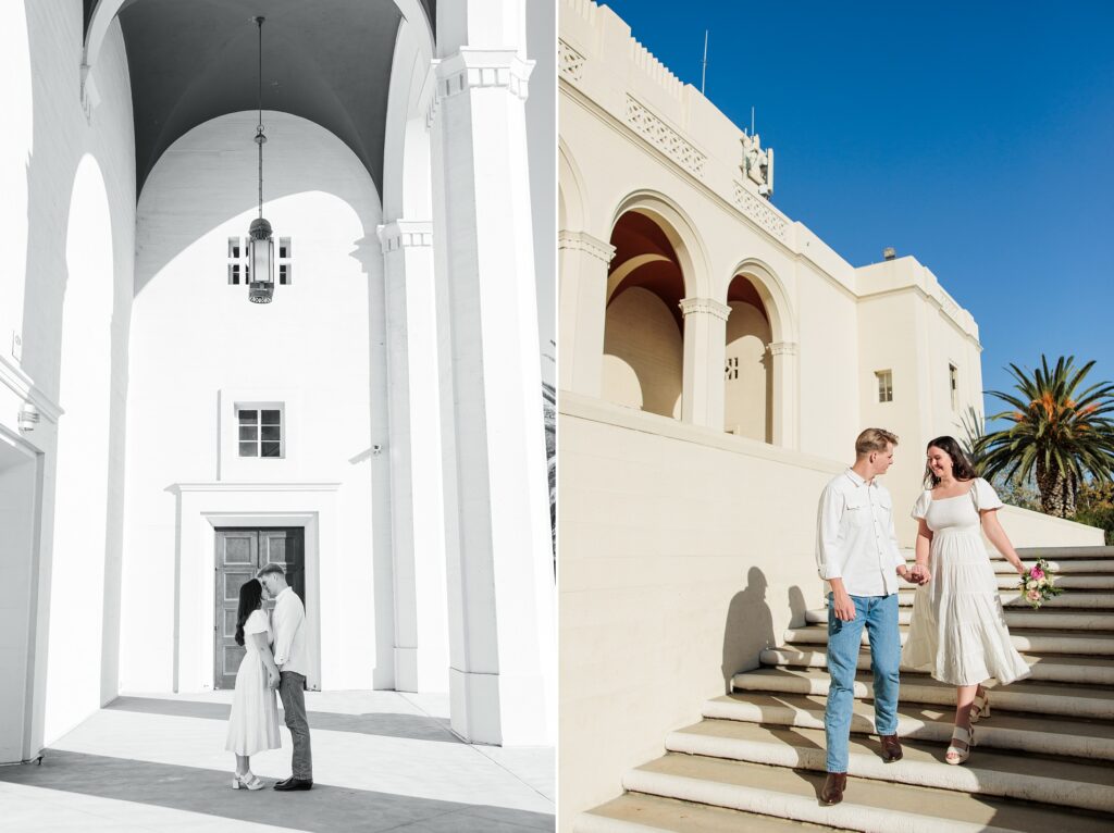 Engagement photos at Pomona College