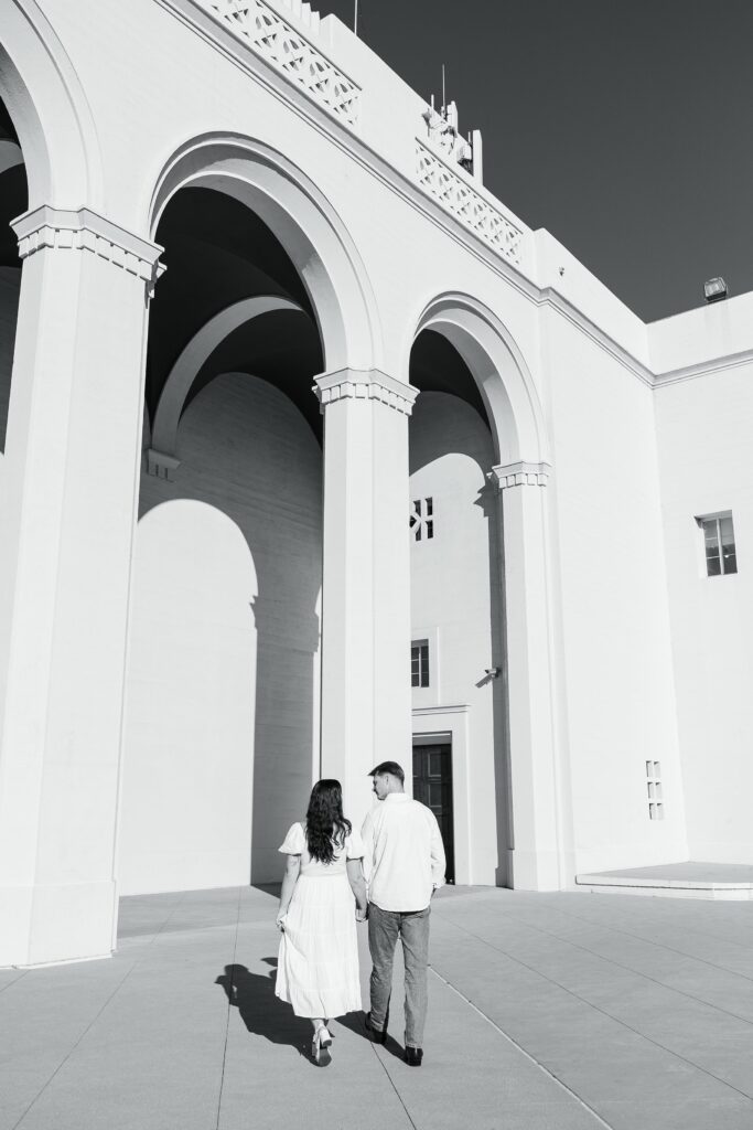 Engagement photos at Pomona College