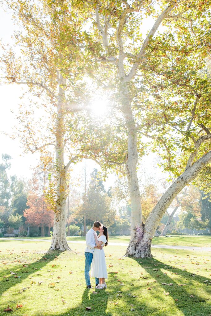 Engagement photos at Pomona College