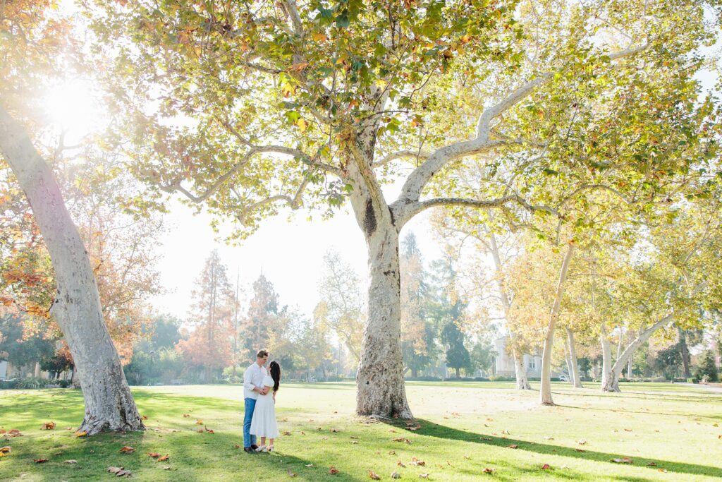 Engagement photos at Pomona College