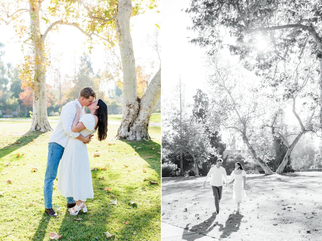 Engagement photos at Pomona College