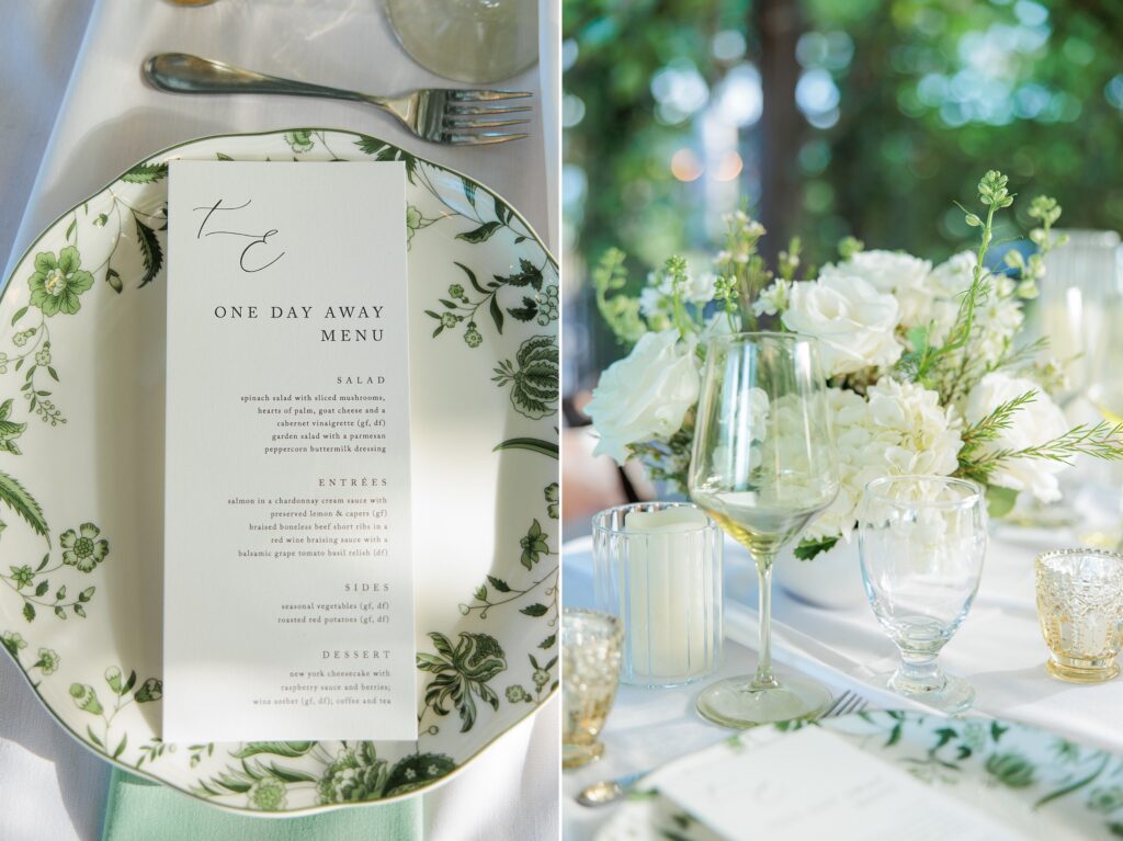 southern california wedding welcome party dinner Wilson Creek winery one day before dinner party