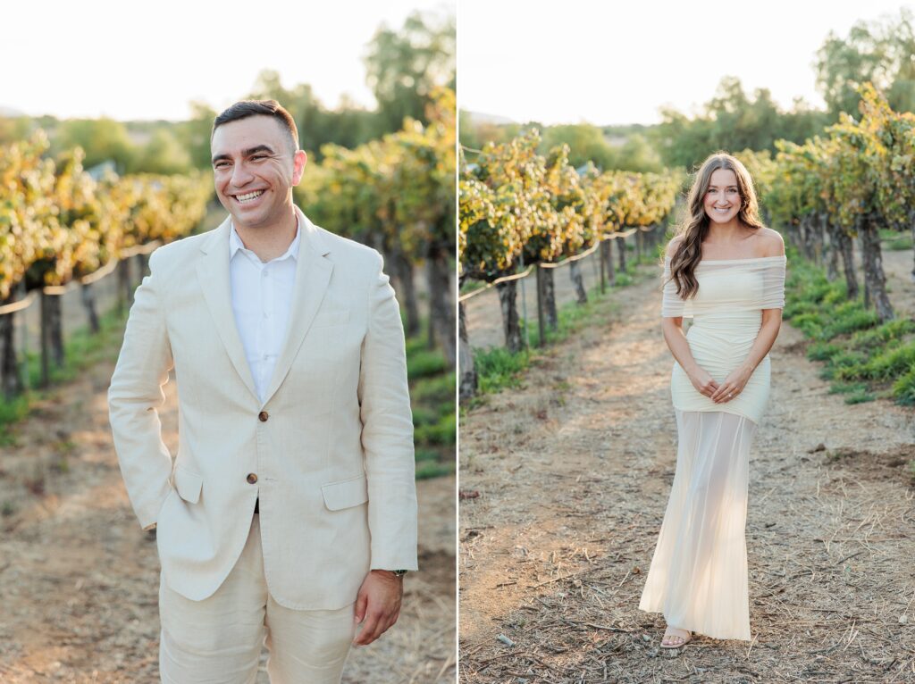 southern california wedding welcome party dinner Wilson Creek winery neutral welcome party dinner attire