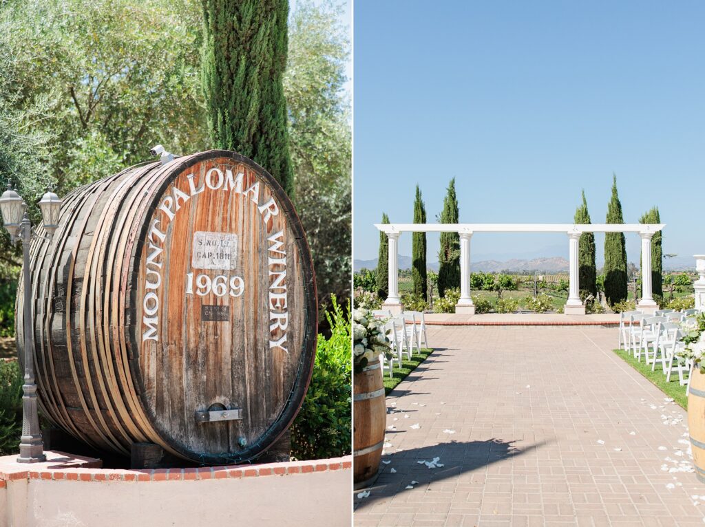 Mt Palomar winery wedding southern California