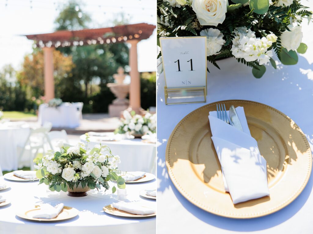 reception decor at mount palomar 